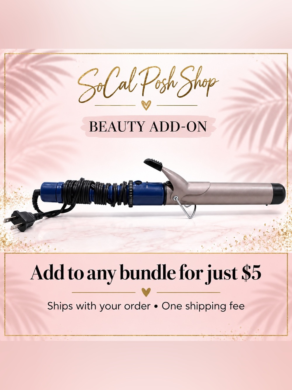 Conair Instant Heat 1” 1 inch Barrel Curling Iron Blue & Chrome w/ Turbo Boost